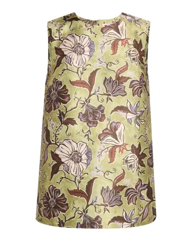 ALÉMAIS Citron Sleeveless Floral-Print Boxy Top | Thumbnail 1