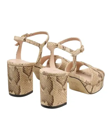 Stuart Weitzman 80mm Dayna Snake-Embossed Leather Platform Sandals | Thumbnail 1