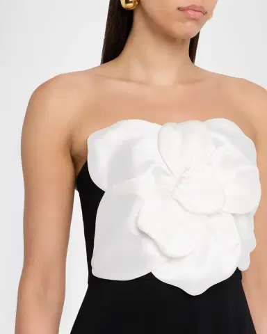 Sachin & Babi Marist Strapless Floral Applique Column Gown | Thumbnail 5