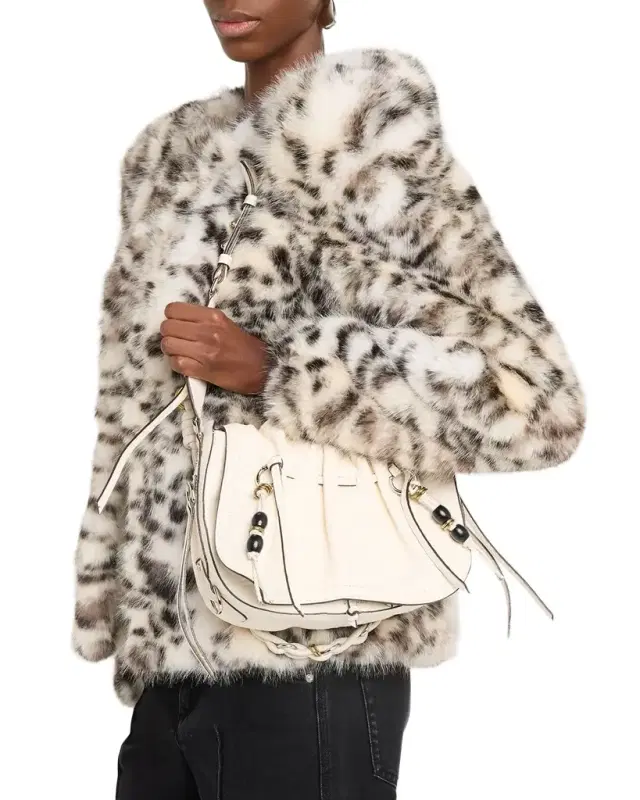 Bolton Ruched Flap Leather Shoulder Bag