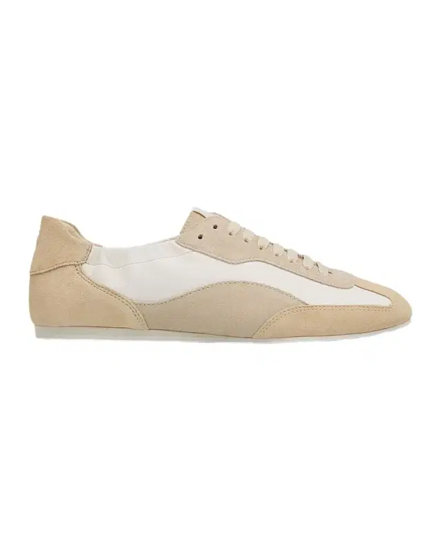 SIMKHAI Georgie Suede and Leather Low-Top Sneakers