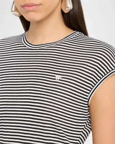 Tom Ford Striped Viscose Cap-Sleeve T-Shirt | Thumbnail 4 Tom Ford Striped Viscose Cap-Sleeve T-Shirt | Thumbnail 4