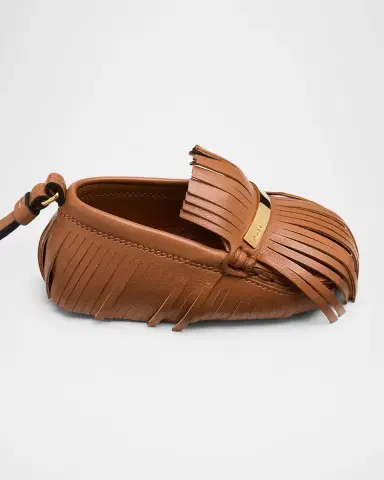 Tod's Fringed Leather Gommino Driving Shoe Bag Charm | Thumbnail 2