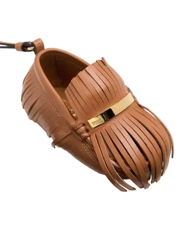 Tod's Fringed Leather Gommino Driving Shoe Bag Charm | Thumbnail 1