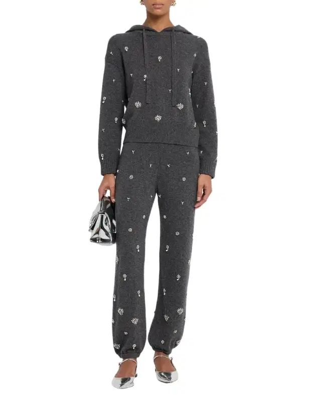 Karmen Wool-Cashmere Embellished Hoodie