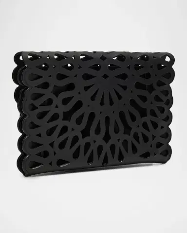 Simkhai McCall Laser Cutout Leather Clutch Bag | Thumbnail 2