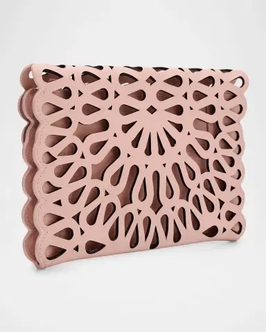 Simkhai McCall Laser Cutout Leather Clutch Bag | Thumbnail 8