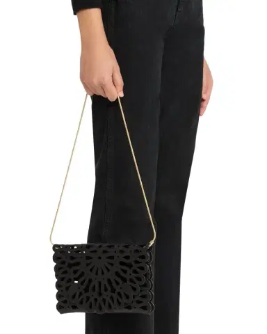 Simkhai McCall Laser Cutout Leather Clutch Bag | Thumbnail 1