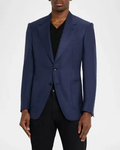 TOM FORD Men's Shelton Herringbone Single-Breasted Sport Coat | Thumbnail 4 TOM FORD Men's Shelton Herringbone Single-Breasted Sport Coat | Thumbnail 4