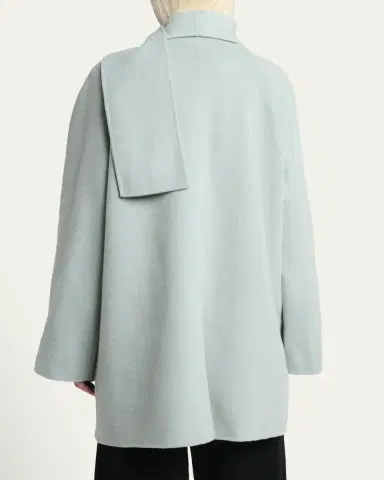 Proenza Schouler White Label Brisa Wool-Cashmere Scarf Coat | Thumbnail 3 Proenza Schouler White Label Brisa Wool-Cashmere Scarf Coat | Thumbnail 3