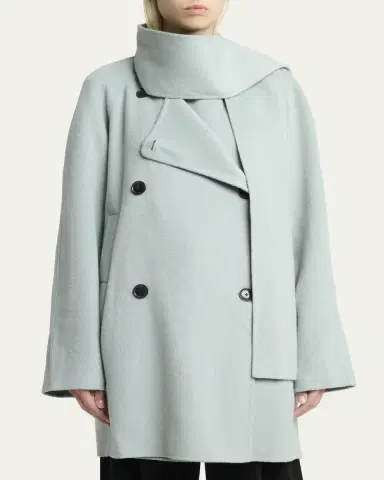Proenza Schouler White Label Brisa Wool-Cashmere Scarf Coat | Thumbnail 4 Proenza Schouler White Label Brisa Wool-Cashmere Scarf Coat | Thumbnail 4