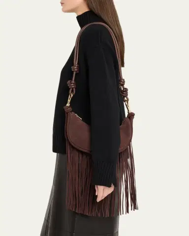 Simkhai Avery Fringed Suede Crescent Shoulder Bag | Thumbnail 2 Simkhai Avery Fringed Suede Crescent Shoulder Bag | Thumbnail 2