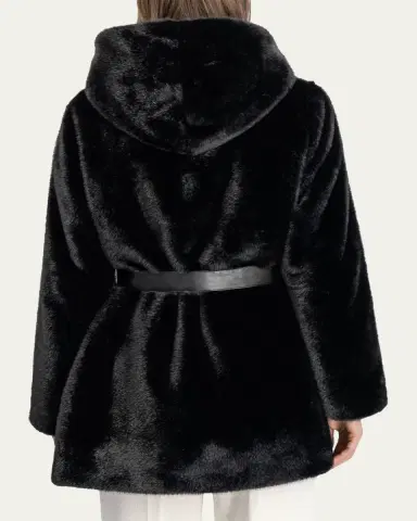 Lyla Grant Fur-Free Faux Mink Hooded Coat | Thumbnail 2 Lyla Grant Fur-Free Faux Mink Hooded Coat | Thumbnail 2