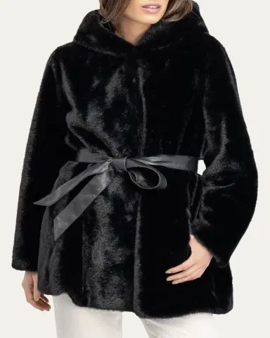Lyla Grant Fur-Free Faux Mink Hooded Coat | Thumbnail 3 Lyla Grant Fur-Free Faux Mink Hooded Coat | Thumbnail 3