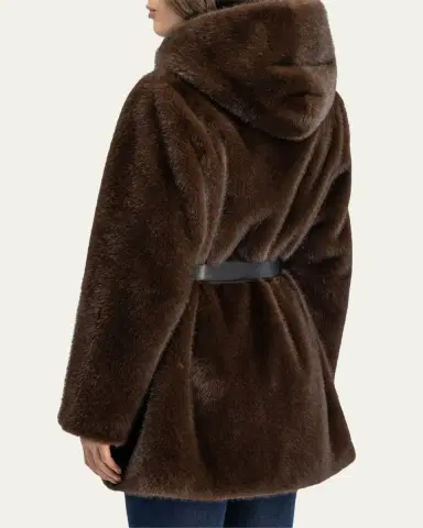 Lyla Grant Fur-Free Faux Mink Hooded Coat | Thumbnail 4 Lyla Grant Fur-Free Faux Mink Hooded Coat | Thumbnail 4