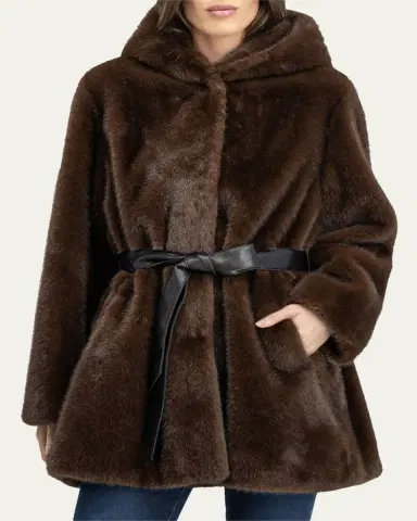 Lyla Grant Fur-Free Faux Mink Hooded Coat | Thumbnail 5 Lyla Grant Fur-Free Faux Mink Hooded Coat | Thumbnail 5