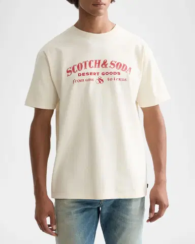 Scotch & Soda Men's Logo Artwork Relaxed-Fit T-Shirt | Thumbnail 3 Scotch & Soda Men's Logo Artwork Relaxed-Fit T-Shirt | Thumbnail 3