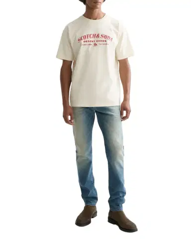 Scotch & Soda Men's Logo Artwork Relaxed-Fit T-Shirt | Thumbnail 1 Scotch & Soda Men's Logo Artwork Relaxed-Fit T-Shirt | Thumbnail 1
