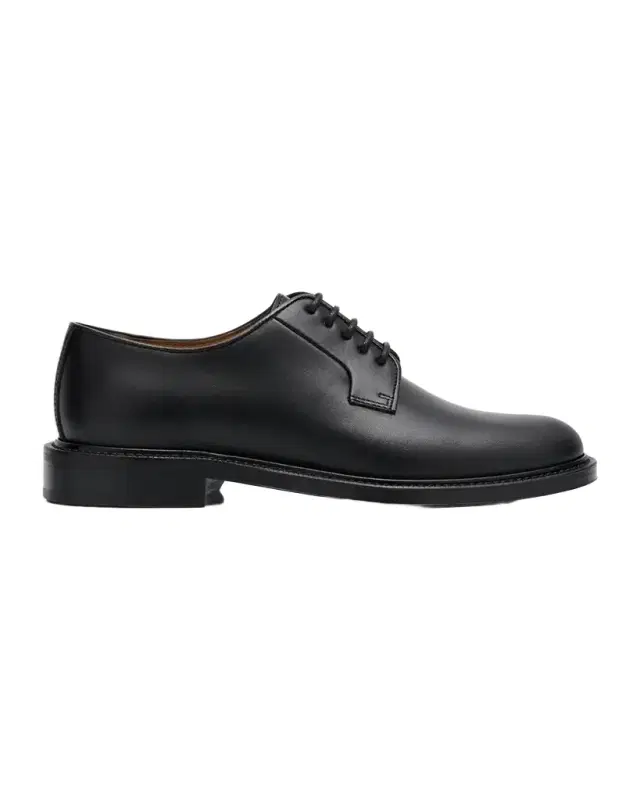 Men 's Manor Leather Metal EKD-Heel Derby Shoes
