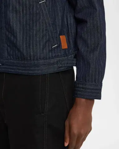 Scotch & Soda Men's Western Denim Trucker Jacket | Thumbnail 4 Scotch & Soda Men's Western Denim Trucker Jacket | Thumbnail 4