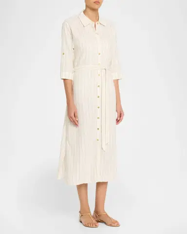 La Blanca Delphine Coast Striped Midi Shirtdress | Thumbnail 3 La Blanca Delphine Coast Striped Midi Shirtdress | Thumbnail 3