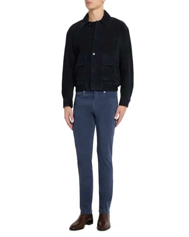 Men 's Suede Button-Front Blouson