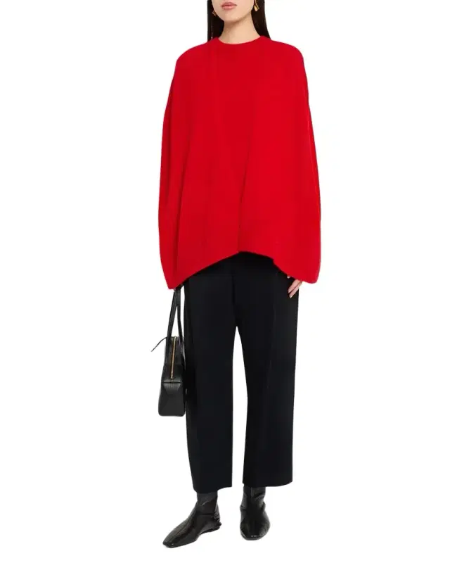 Cashmere Crewneck Cape Sweater