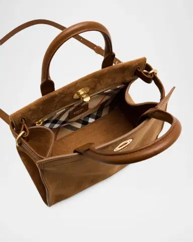 Burberry Cotswolds Mini Suede Tote Bag | Thumbnail 3 Burberry Cotswolds Mini Suede Tote Bag | Thumbnail 3