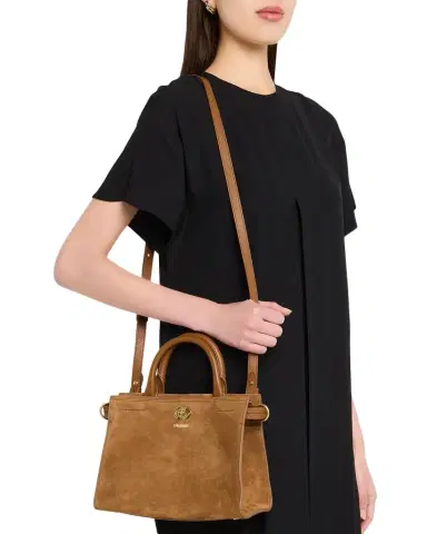 Burberry Cotswolds Mini Suede Tote Bag | Thumbnail 1 Burberry Cotswolds Mini Suede Tote Bag | Thumbnail 1