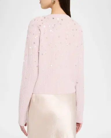 BERNADETTE Gilbert Embellished Crewneck Cardigan | Thumbnail 2