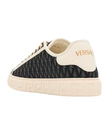 Versace Men 's Greca-Sole V Allover Canvas Low-Top Sneakers | Thumbnail 1