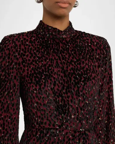 SIMKHAI Daphne Printed Long-Sleeve Mini Dress | Thumbnail 4