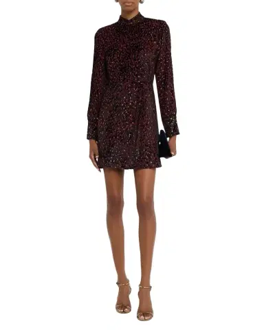 SIMKHAI Daphne Printed Long-Sleeve Mini Dress | Thumbnail 1