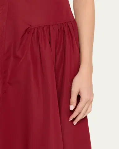 Proenza Schouler White Label Kendal Drop-Waist Technical Cotton Midi Dress | Thumbnail 5 Proenza Schouler White Label Kendal Drop-Waist Technical Cotton Midi Dress | Thumbnail 5