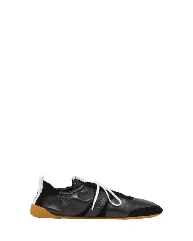 Chloe Kick Mixed Leather Low-Top Sneakers