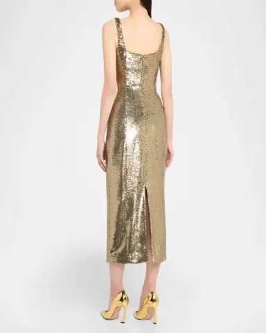 Roland Mouret Square-Neck Sequined Sleeveless Midi Dress | Thumbnail 2 Roland Mouret Square-Neck Sequined Sleeveless Midi Dress | Thumbnail 2
