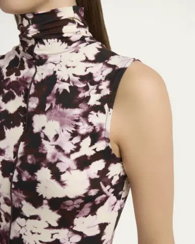 Proenza Schouler White Label Valentina Floral Jersey Turtleneck Midi Dress | Thumbnail 5 Proenza Schouler White Label Valentina Floral Jersey Turtleneck Midi Dress | Thumbnail 5