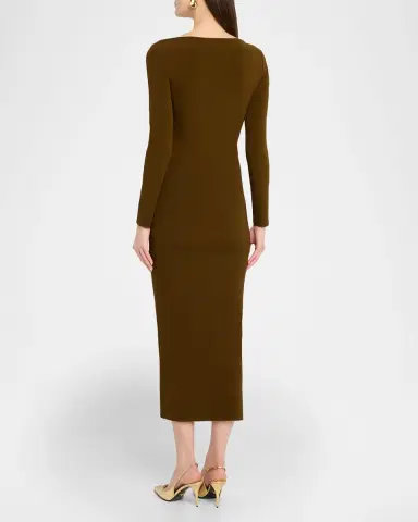 Roland Mouret Twisted Drape Long-Sleeve Midi Dress | Thumbnail 3 Roland Mouret Twisted Drape Long-Sleeve Midi Dress | Thumbnail 3