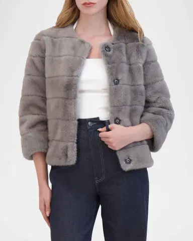 Lyla Grant Fur-Free Short Faux Mink Coat | Thumbnail 3 Lyla Grant Fur-Free Short Faux Mink Coat | Thumbnail 3
