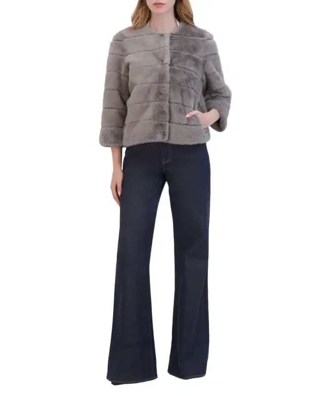 Lyla Grant Fur-Free Short Faux Mink Coat