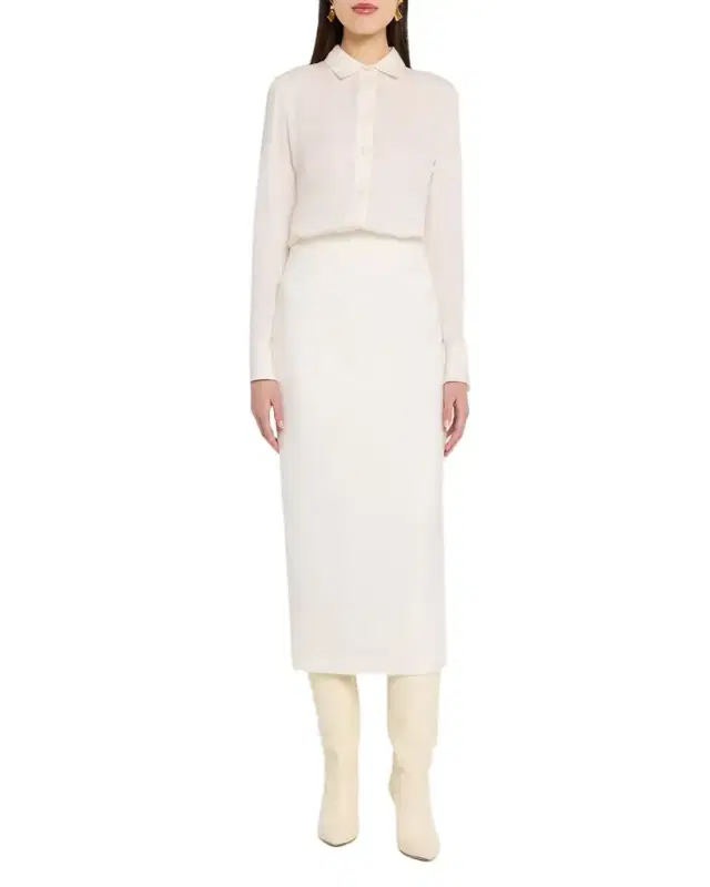 Crepe Midi Skirt