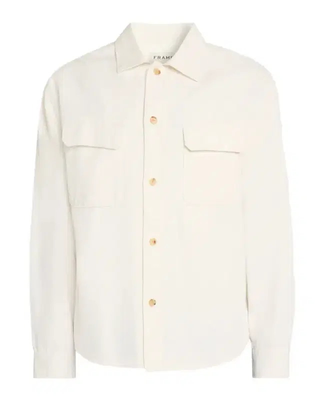 Men 's Linen Double-Pocket Button-Down Shirt