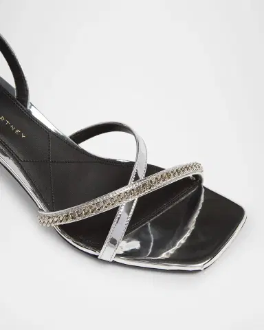 Stella McCartney 65mm Elsa Metallic Sandals | Thumbnail 9 Stella McCartney 65mm Elsa Metallic Sandals | Thumbnail 9
