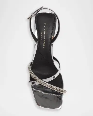 Stella McCartney 65mm Elsa Metallic Sandals | Thumbnail 10 Stella McCartney 65mm Elsa Metallic Sandals | Thumbnail 10