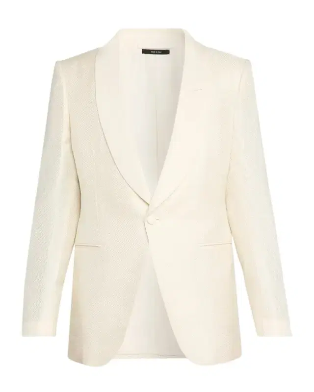 Men 's Shawl-Lapel Grosgrain Jacquard Evening Jacket