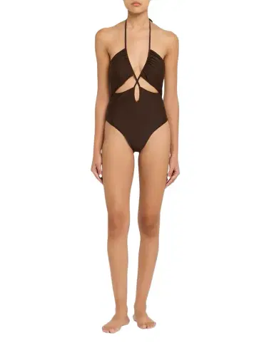 Ramy Brook Nia Cutout Halter One-Piece Swimsuit | Thumbnail 1 Ramy Brook Nia Cutout Halter One-Piece Swimsuit | Thumbnail 1