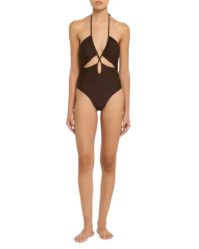 Nia Cutout Halter One-Piece Swimsuit