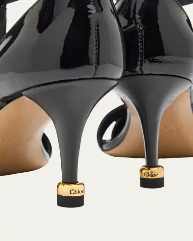 Chloé 70mm Cleia Studded Patent Leather Pumps | Thumbnail 3 Chloé 70mm Cleia Studded Patent Leather Pumps | Thumbnail 3