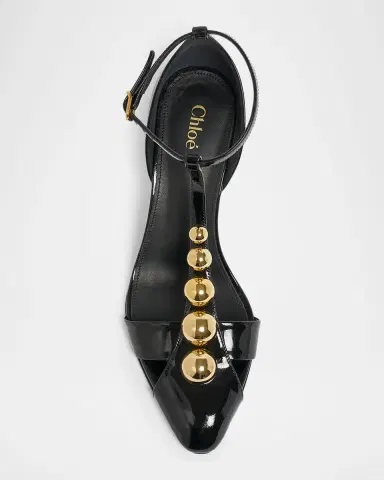 Chloé 70mm Cleia Studded Patent Leather Pumps | Thumbnail 8 Chloé 70mm Cleia Studded Patent Leather Pumps | Thumbnail 8