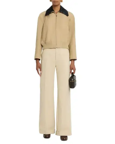 Bottega Veneta Cotton Twill Blouson with Intrecciato Collar | Thumbnail 1 Bottega Veneta Cotton Twill Blouson with Intrecciato Collar | Thumbnail 1